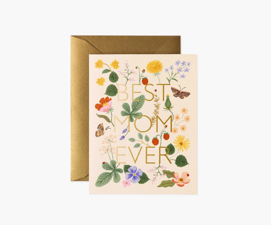 Rifle Paper Co. - Best Mom Ever Greeting Card, Lee's Summit, MO, Bel Fiore Co. Flower Bar + Boutique